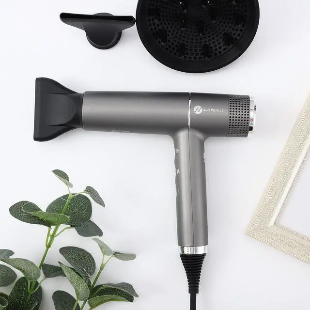 Alt view image 6 of 6 - Hair Dryer with Unique Brushless Motor | Intelligent Fault Diagnosis | Innovative Microfilter | Oxy Active Technology | Led Display (Grey)