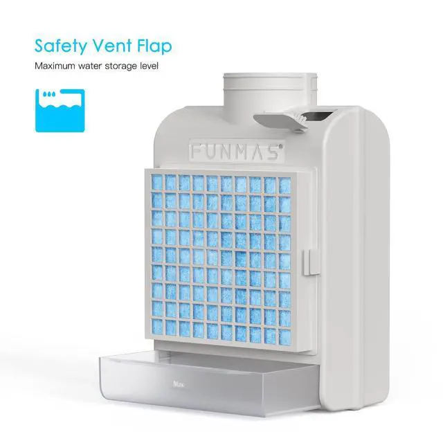 Alt view image 3 of 7 - 3-in-1 Indoor Dryer Vent, Stainless Steel Screen Filter, Polyester Filter and Water Drawer System, Upgrade Safety Vent Flap, with 4 Pieces Polyester Filters, For Electric Clothes Dryers
