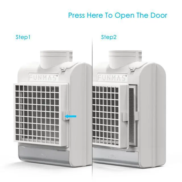 Alt view image 6 of 7 - 3-in-1 Indoor Dryer Vent, Stainless Steel Screen Filter, Polyester Filter and Water Drawer System, Upgrade Safety Vent Flap, with 4 Pieces Polyester Filters, For Electric Clothes Dryers