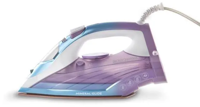 Alt view image 3 of 7 - Moonstone Iron, IR2323-1AD, Ceramic Infused Soleplate & Anti-Drip Function with Auto Clean and Auto Shut-off, 50% Smoother Glide for Fabric Wrinkles