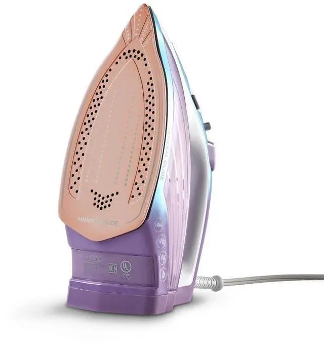 Alt view image 4 of 7 - Moonstone Iron, IR2323-1AD, Ceramic Infused Soleplate & Anti-Drip Function with Auto Clean and Auto Shut-off, 50% Smoother Glide for Fabric Wrinkles