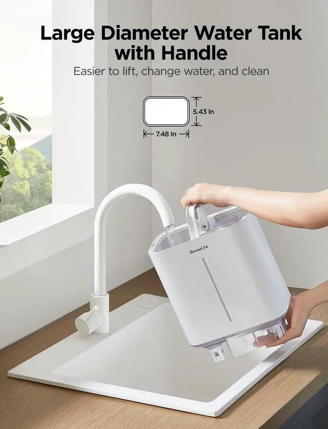 Alt view image 6 of 7 - Smart Humidifiers for Bedroom, 4.5L Cool Mist Air Humidifiers with Scent Diffuser & Nightlight, 40H Runtime, Easy to Clean, Quiet Top Fill Ultrasonic Humidifier for Plant, Large Room, Baby