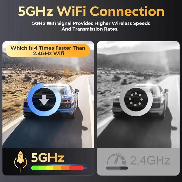 Alt view image 5 of 7 - Dash Cam Front and Rear - 4K HD Dual Dash Camera for Cars, Built-in 5G WiFi GPS, 64GB Card, Dashcam with 3.2" IPS Screen, UHD Night Vision, HDR, App Control, 24H Parking Monitor
