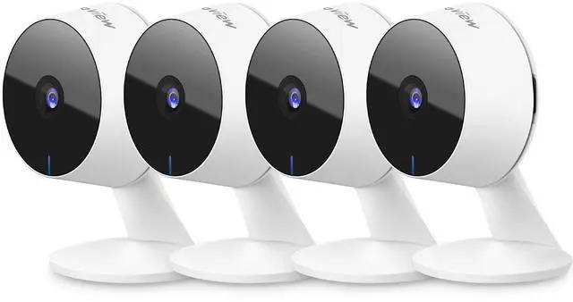 Main image of Security Cameras 4pcs, Home Security Camera Indoor 1080P, Wi-Fi Cameras Wired for Pet, Motion Detection, Two-Way Audio, Night Vision, Phone App, Works with Alexa, iOS & Android & Web Access