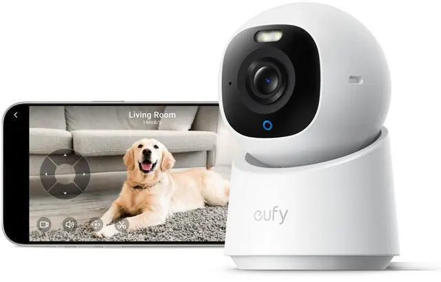 Main image of Indoor Cam E30, Latest Generation, 4K UHD Security Camera, Pet/Dog/Baby Camera with Phone app, Color Night Vision, Human/Pet Auto Tracking, 360 Pan-Tilt, Works with Homekit