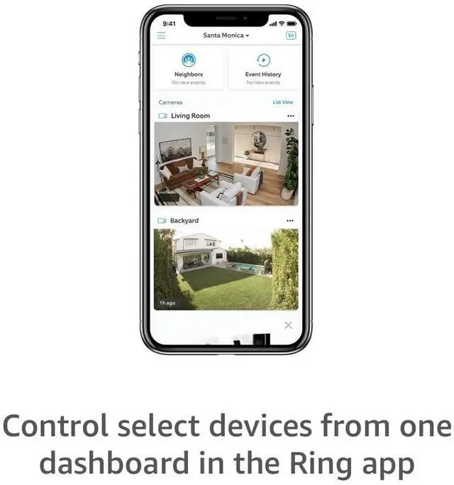 Alt view image 4 of 5 - Outdoor Cam (Stick Up Cam) | Weather-Resistant Outdoor Camera, Live View, Color Night Vision, Two-Way Talk, Motion alerts, Works with Alexa | White