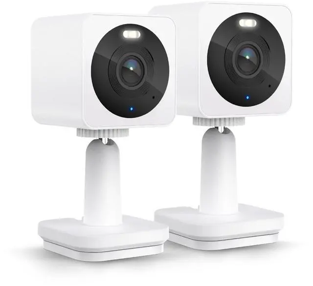 Main image of WYZE Cam OG Indoor/Outdoor 1080p Wi-Fi Smart Home Security Camera with Color Night Vision, Wired, Motion Detection, 2-Way Audio, Compatible with Alexa & Google, White (2-Pack), Free Expert Setup