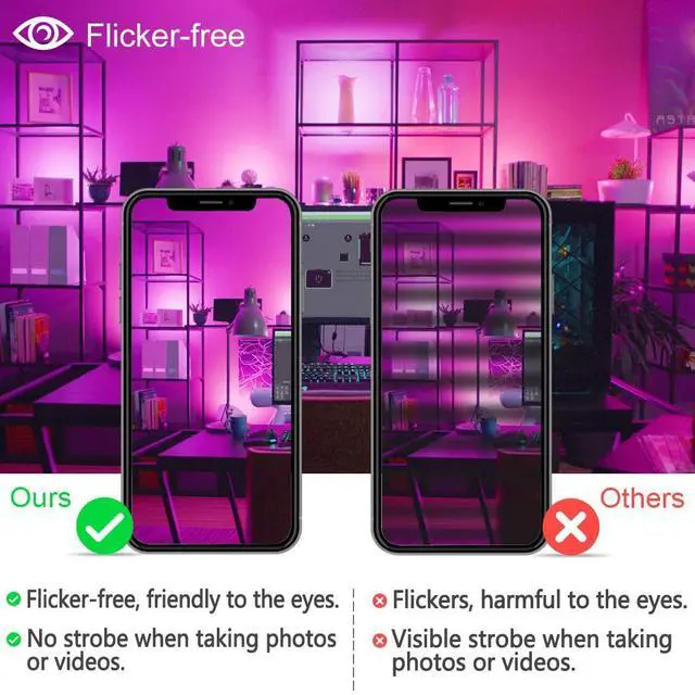 Alt view image 6 of 7 - LED Flood Light Outdoor 30W, 300W Equivalent 3000LM Smart RGB Landscape Lighting with APP Control, DIY Scenes -Timing - Warm White 2700K -Color Changing Uplight, IP66, US Plug, No Remote (4 Pack)