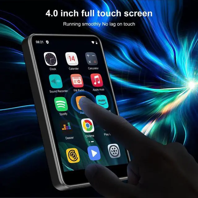 Alt view image 7 of 7 - 80GB MP3 Player with Bluetooth and WiFi, 4" HD Full Touch Screen MP3 Player with Spotify, Amazon Music,YouTube,Pandora,Libby,Android MP4 Music Player for Kids (Black)