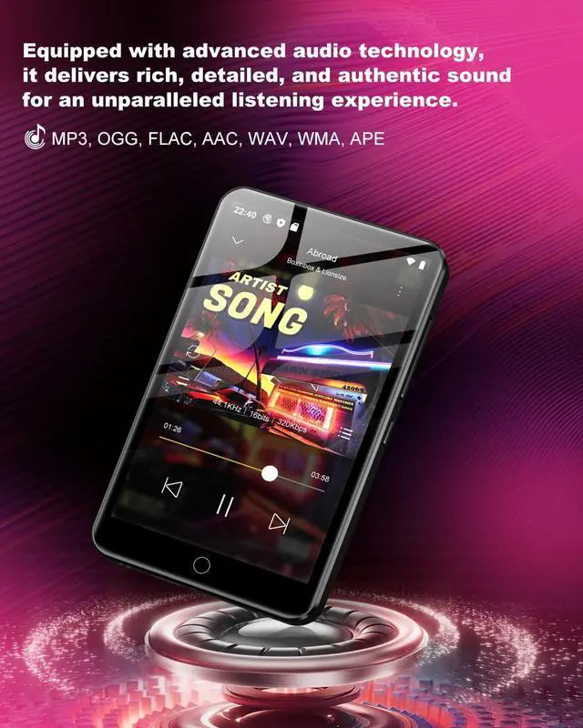 Alt view image 7 of 7 - 144GB MP3 Player with Bluetooth and WiFi,  4" HD Full Touch Screen MP3 Player with Spotify, Amazon Music,YouTube,Pandora,Libby,Android MP4 Music Player for Kids