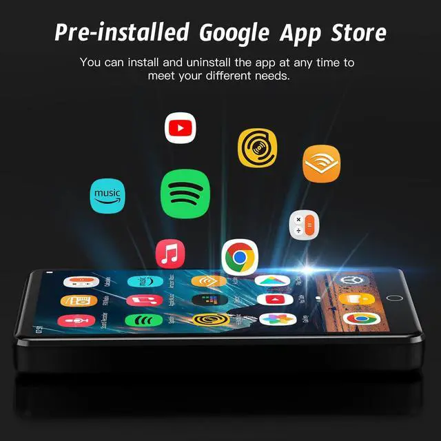 Alt view image 3 of 6 - 144GB MP3 Player with WiFi & Bluetooth, 4.02 IPS HD Touch Screen, MP4 Player with Speakers, Music Player for Kids, Android Music Player Preloaded with Spotify, Deezer, Play Store