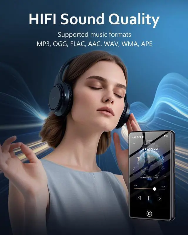 Alt view image 6 of 7 - 144GB MP3 Player with Bluetooth and WiFi, Android Spotify Music Player for Pandora, Amazon Music, Audible. 4.02" Touchscreen, Speaker, Supports Play Store,Up to 512GB