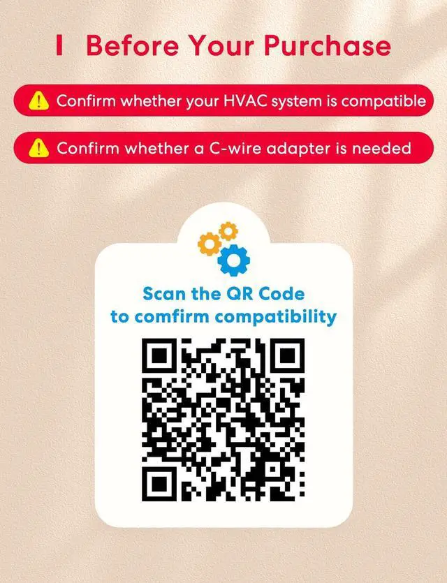 Alt view image 2 of 7 - Smart Thermostat for Home, WiFi Thermostat Works with Matter, Alexa, Apple Home, Google Assistant, App & Voice Control, 7x24h Scheduling, Energy Saving, C-Wire Required