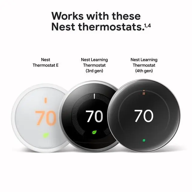 Alt view image 4 of 6 - Nest Temperature Sensor (2nd Gen) 3 Pack - Room Comfort Sensor with Scheduling - Works with The Nest Learning Thermostat (3rd and 4th Gen) and Nest Thermostat E - Porcelain