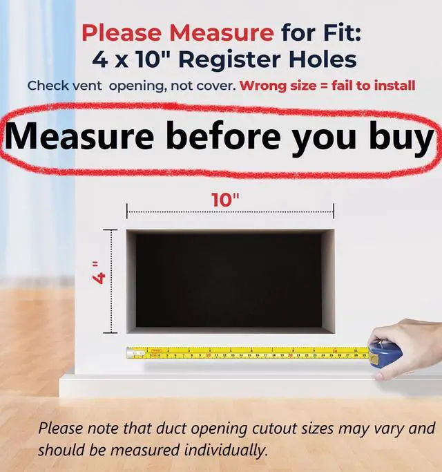 Alt view image 3 of 7 - Quiet Register Booster Fan Fits 4" x 10" (DUCT OPENING CUTOUT), 10-Speed Smart Heating Cooling AC Vent Booster Fan w/Remote Control & Thermostat Control (Vertical Grille - White) - Corded