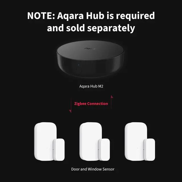 Alt view image 2 of 7 - Zigbee Door and Window Sensor 3 Pack, Wireless Mini Contact Sensor | Home Automation, Requires Hub, Zigbee Connection, Kid Safety, Compatible with Apple HomeKit, Alexa, Works with IFTTT