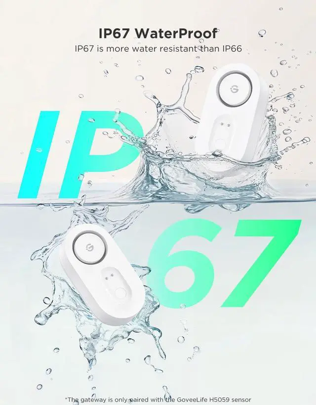 Alt view image 7 of 7 - Upgraded Smart Water Leak Detector 1s with 1804ft Ultra-Long Range, WiFi Water Sensor with SMS/Email/APP Push and Sound Alarm,5-Year Battery Life, 5 Pack, Suit for Home, Basement, Kitchen