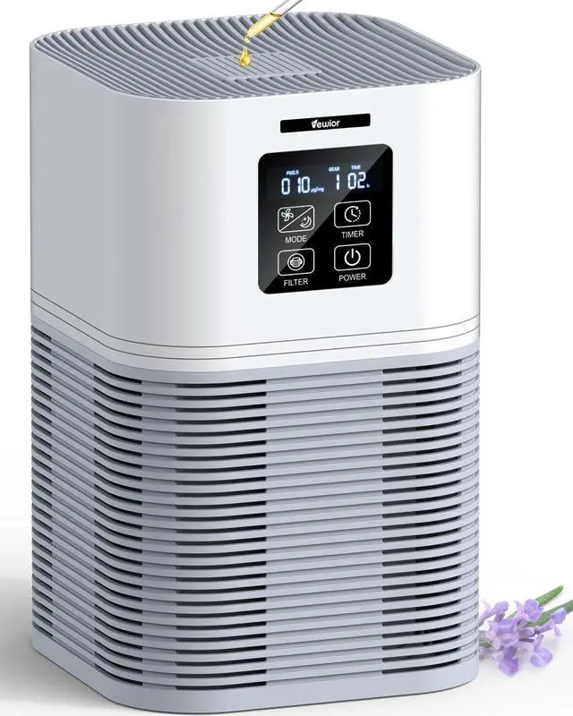 Main image of Air Purifiers for Home, Air Purifiers for Large Room up to 1200 sq.ft, H13 True HEPA Air Filter with Fragrance Sponge 6 Timers Quiet Air Cleaner for Pet Dander Wildfire
