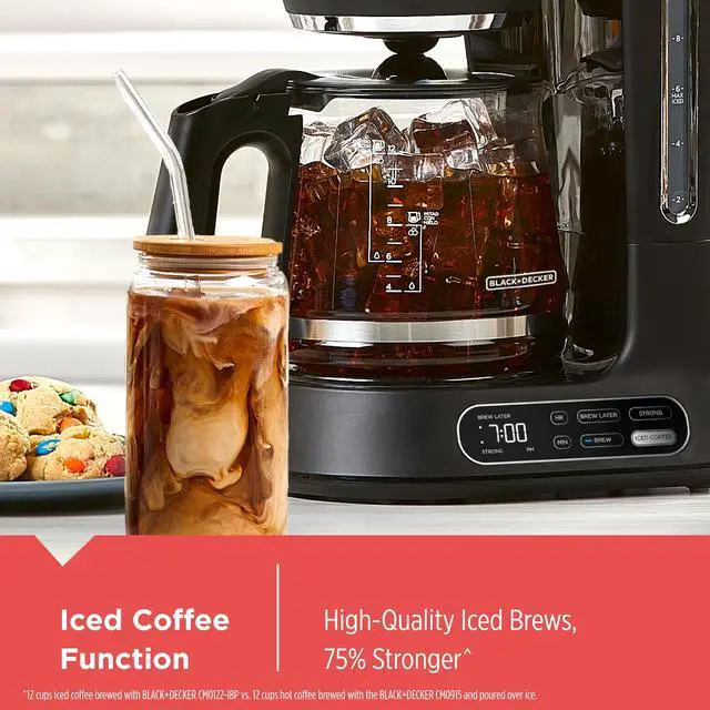Alt view image 2 of 7 - Split Brew 12-Cup Digital Coffee Maker, CM0122, Iced or Hot Coffee, Programmable, Quick Touch, 4-Hour Keep Warm