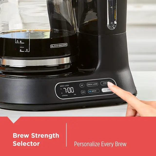 Alt view image 7 of 7 - Split Brew 12-Cup Digital Coffee Maker, CM0122, Iced or Hot Coffee, Programmable, Quick Touch, 4-Hour Keep Warm