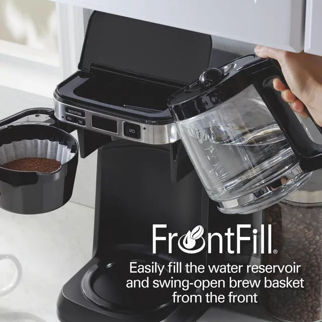 Alt view image 2 of 7 - 12 Cup Programmable Coffee Maker, FrontFill Drip Coffee Maker