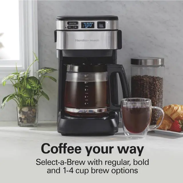 Alt view image 5 of 6 - 12 Cup Programmable Coffee Maker, FrontFill Drip Coffee Maker