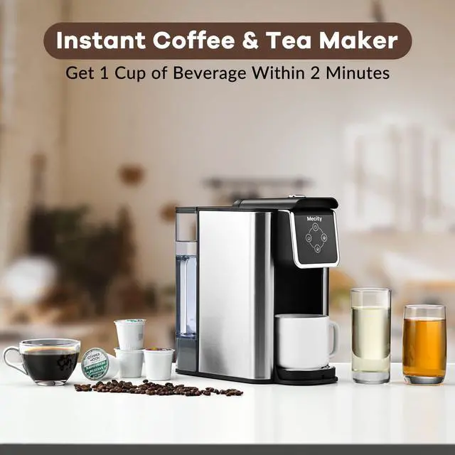 Alt view image 2 of 7 - Coffee Maker 3 in 1 Single Serve Coffee Machine, Compatible with K cup Capsules, Instant Coffee Pot, Tea maker, 6,8,10 Oz Cup, Removable 50 Oz Water Reservoir, 120V 1150W