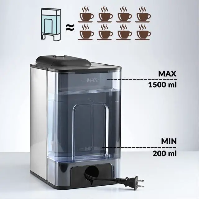 Alt view image 6 of 7 - Coffee Maker 3 in 1 Single Serve Coffee Machine, Compatible with K cup Capsules, Instant Coffee Pot, Tea maker, 6,8,10 Oz Cup, Removable 50 Oz Water Reservoir, 120V 1150W