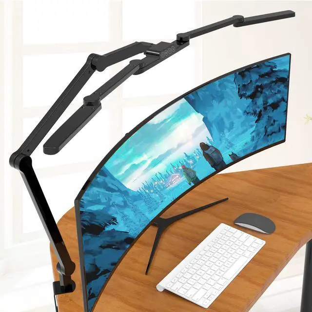 Main image of LED Desk Lamp with Clamp, 41.5" Clamp on Architect Desk Lamp for Home Office, 24W Bright Tall Computer LED Table Light Adjustable Overhead Clip on Office Lighting for Work Craft