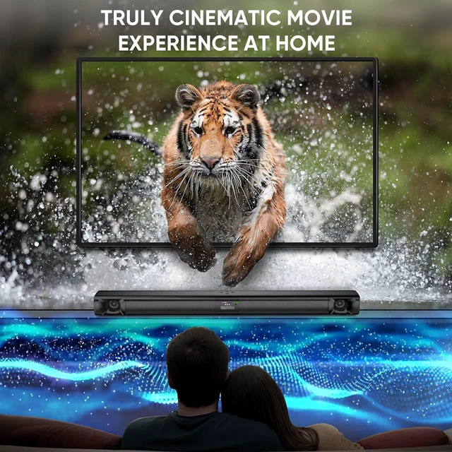 Alt view image 2 of 4 - Sound Bar for Smart TV, 31 Inches, Detachable Soundbar Home Theater Surround Sound System for TV/PC/Gaming/Projectors,Bluetooth 5.3 TV Sound Bar with TV ARC/Optical/AUX/Wall Mount