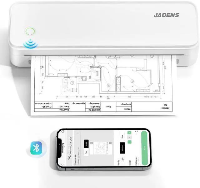 Main image of Portable Printers Wireless for Travel, Thermal Inkless Printer, Support 8.5" X 11" Thermal Paper, Compatible with iOS, Android & Laptop