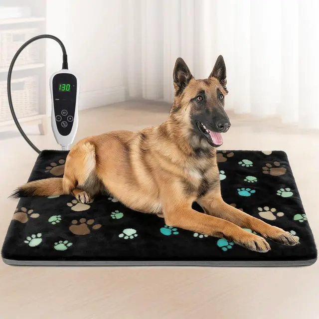 Main image of Large Dog Heating Pad 36x24 in with Smart Thermostat Switch and Power Line Protection Tube,Obtained MET and UL Dual Certification,Waterproof Pet Heating Pad for Dogs,with Plush Fabric Cover