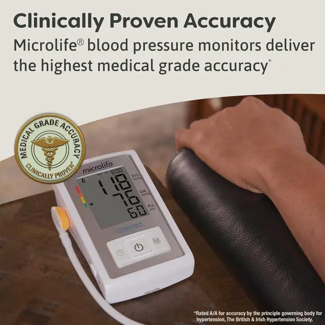 Alt view image 2 of 7 - Series 500 Automatic Upper Arm Blood Pressure Monitor for 2 Users, Stores Up to 198 Results, Wide-Range Cuff Fits Adult Arms <16.5 in (Size M L), Smart Tracking Software