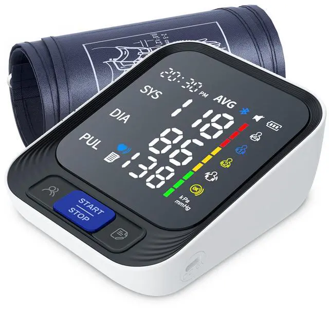 Main image of Blood Pressure Monitor - Automatic Blood Pressure Machine for Home Use - Large Color Screen and Large Adjustable Cuff for Reliable Readings