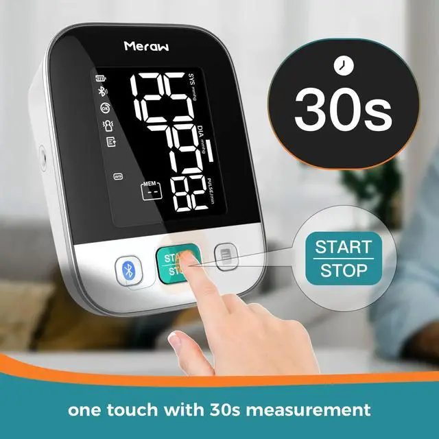 Alt view image 3 of 5 - Blood Pressure Monitor Home Use, Blood Pressure Cuff Digital Arm, Blood Pressure Monitor Automatic Cuff 8.7-16.5" Bluetooth App Tracking Irregular Heartbeat Monitoring FSA/HSA Eligible White
