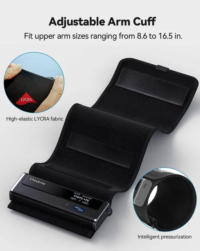 Alt view image 7 of 7 - Blood Pressure Monitor for Home Use - Upper Arm Bluetooth BP Machine, Accurate Readings in 30 sec, App Enabled for iOS & Android, Stores 50 BP Readings, Black