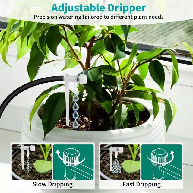 Alt view image 5 of 7 - Drip Irrigation Kit System for Garden, WiFi & App Control Self Plant Watering Devices for Indoor Outdoor, Automatic Watering System with 3 Watering Modes/Water Shortage Alert/Weather Forecasting