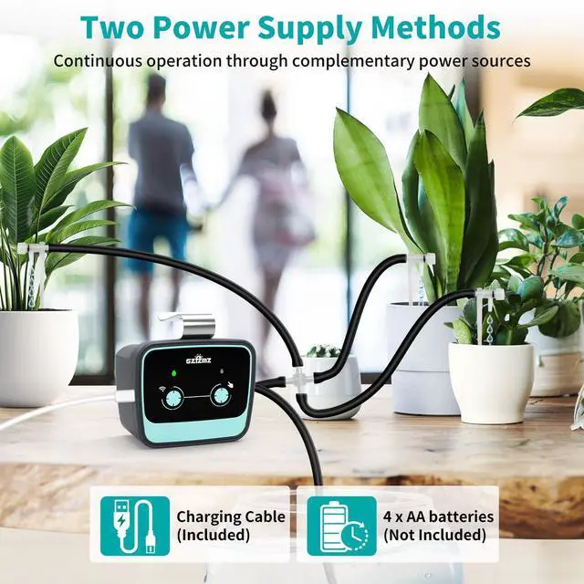 Alt view image 6 of 7 - Drip Irrigation Kit System for Garden, WiFi & App Control Self Plant Watering Devices for Indoor Outdoor, Automatic Watering System with 3 Watering Modes/Water Shortage Alert/Weather Forecasting