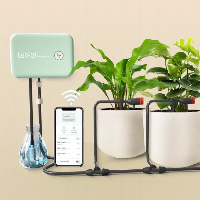 Main image of Automatic Watering System for Potted Plants, [Wi-Fi & App Control] Drip Irrigation Kit System, Smart Plant Watering Devices for Indoor Outdoor, Water Shortage Remind, IPX66, Green