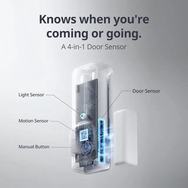 Alt view image 2 of 7 - Door Alarm Contact Sensor- Smart Home Security Wireless Window Alarm and Door Sensor, Add  Hub to Make it Compatible with Alexa (3)