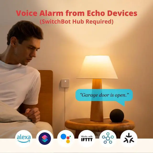 Alt view image 5 of 7 - Door Alarm Contact Sensor- Smart Home Security Wireless Window Alarm and Door Sensor, Add  Hub to Make it Compatible with Alexa (3)