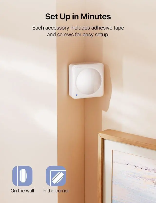 Alt view image 6 of 7 - Smart Home Security System, Wireless Security System 5-Piece Set, Supports Mobile App Alerts, Compatible with Alexa, Includes 1 Base Station, 2 Door Sensors, 1 Motion Sensor, 1 Keypad, AS05