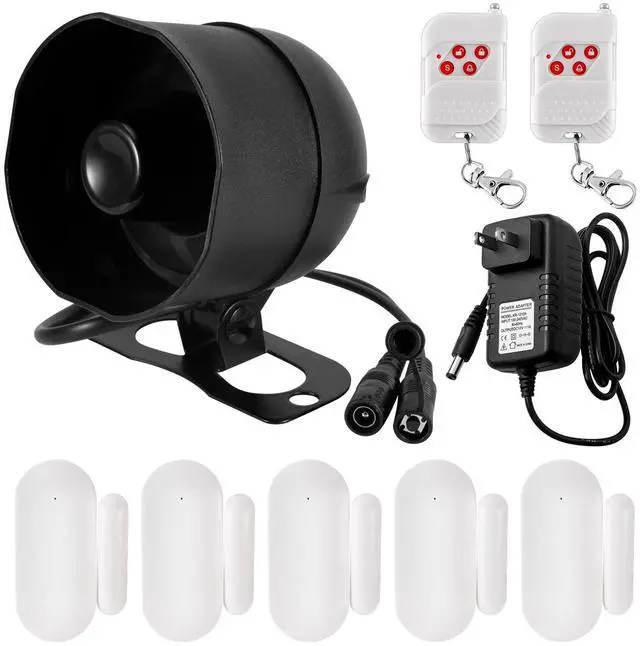 Main image of WiFi Home Security Alarm System 8-Piece kit Door Alarm System DIY Siren Door/Window Sensors Remotes Burglar Alarm for House Apartment Office,Compatible with Alexa Google Home