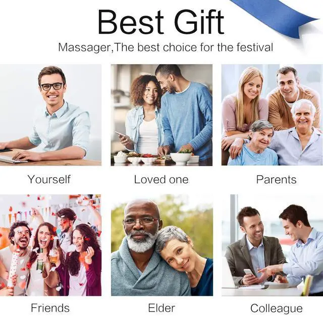 Alt view image 7 of 7 - Shiatsu Back Shoulder and Neck Massager with Heat, Electric Deep Tissue 4D Kneading Massage, Best Gifts for Women Men Mom Dad, Fathers Day, Mothers Day, Christmas Gifts