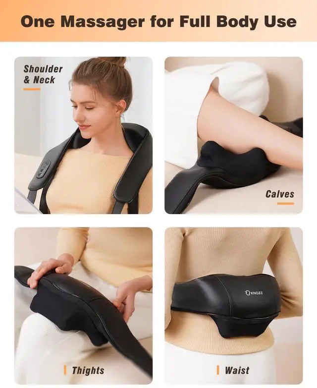 Alt view image 5 of 7 - Neck and Shoulder Massager with Heat, Cordless Back and Neck Massager, Upgraded Graphene Heating, 4D Shiatsu Deep Kneading Massage for Shoulder, Back,Leg,Pain Relief, Portable Gifts for Dad Mom Friend