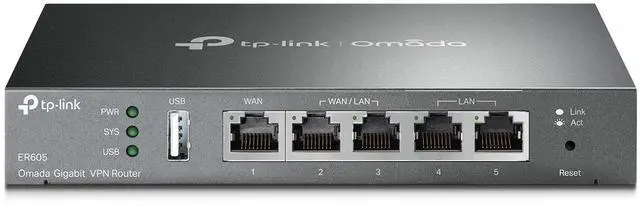 Main image of ER605 V2 Wired Gigabit VPN Router, Up to 3 WAN Ethernet Ports + 1 USB WAN, SPI Firewall SMB Router, Omada SDN Integrated, Load Balance, Lightning Protection