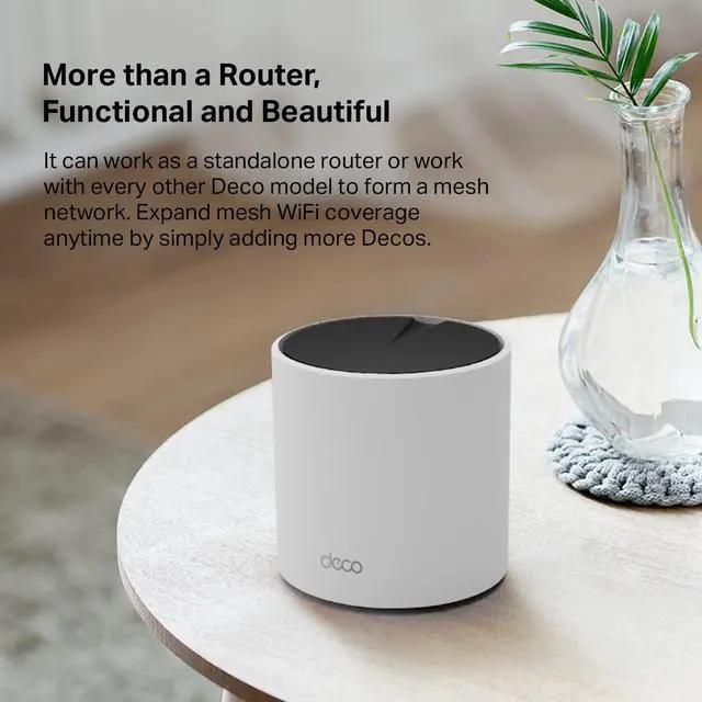 Alt view image 4 of 6 - X55 AX3000 WiFi 6 Mesh System - Covers up to 2500 Sq.Ft., Replaces Wireless Router and Extender, 3 Gigabit Ports, Supports Ethernet Backhaul, X55(1-Pack)