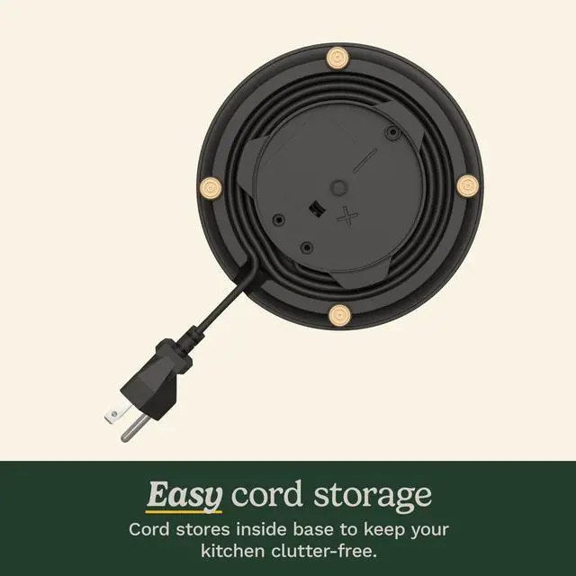 Alt view image 7 of 7 - Soho 1-Liter Double Wall Electric Hot Water Kettle, Tea Kettle with Stainless Steel Interior, One Touch Operation to Boil Water for Tea, Hot Cocoa, or Instant Oatmeal, CK-10BK, Black