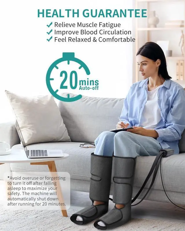 Alt view image 3 of 7 - Leg Compression Massager for Circulation and Relaxation