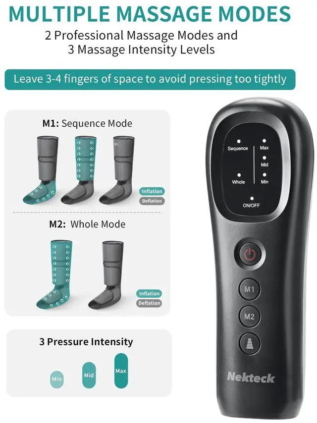 Alt view image 4 of 7 - Leg Compression Massager for Circulation and Relaxation